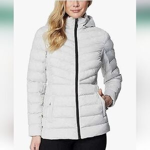 32 Degrees Light Gray Quilted Jacket Small